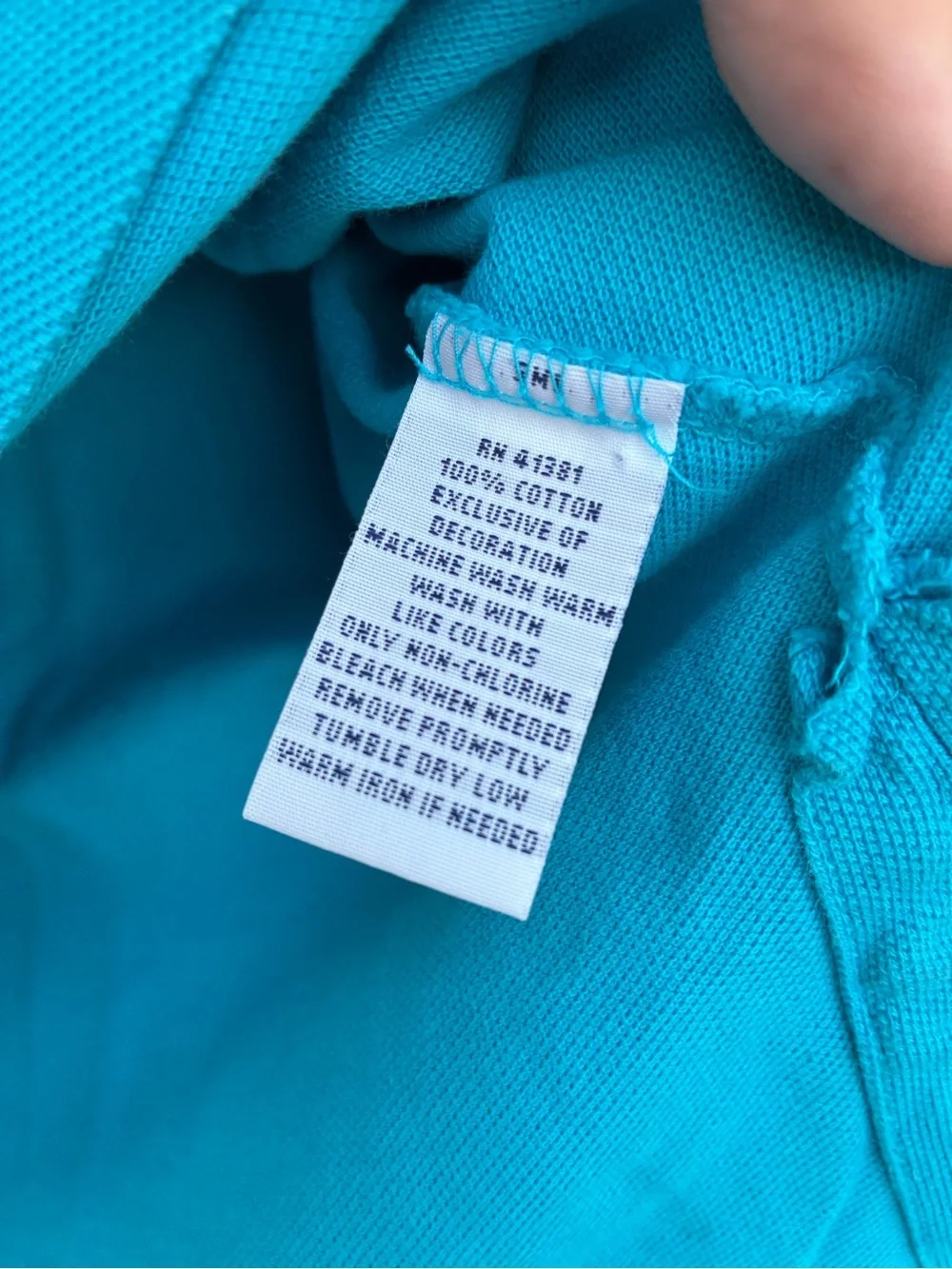 Polo Ralph Lauren Teal/Orange Large Logo “3” Polo L
